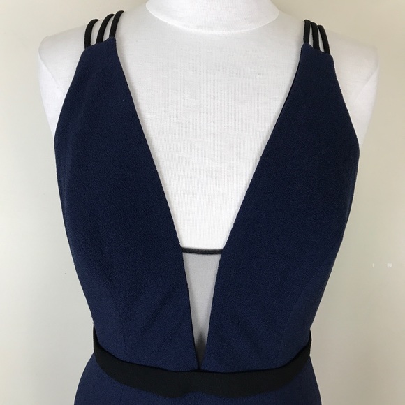 Dress the Population Lana Plunge Neckline Gown Med - Picture 4 of 8